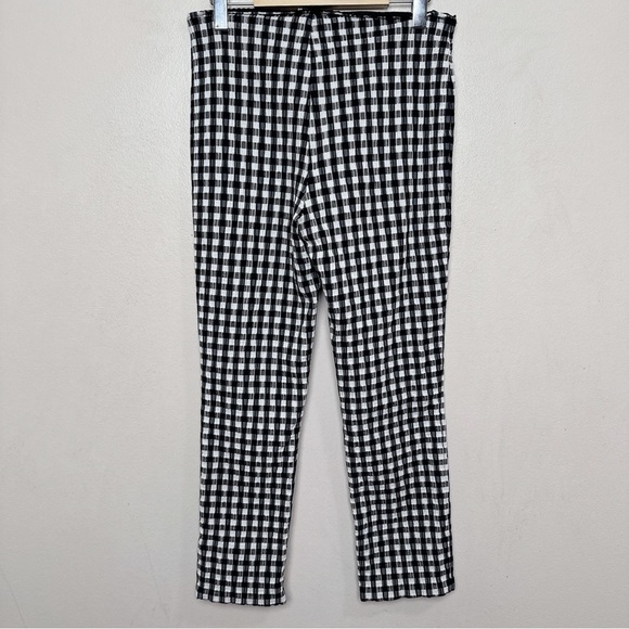 Joseph Ribkoff Womens 10 Pull On Cropped Gingham Pants - Picture 12 of 12